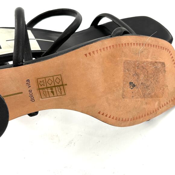 Dolce Vita Noles Heels 11 Black NWOT Sandals Mules Slip On 90s Y2K Leather - Picture 6 of 9